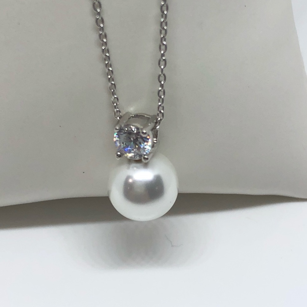 Pearl & CZ Pendant